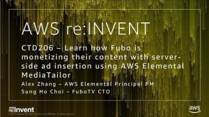 Embedded thumbnail for AWS re:Invent 2017: NEW LAUNCH! Learn how Fubo is monetizing their content with serv (CTD206)