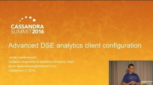 Embedded thumbnail for DataStax | Advanced DSE Analytics Client Configuration (Jacek Lewandowski) | C* Summit 2016