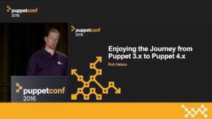 Embedded thumbnail for Enjoying the Journey From Puppet 3.x to 4.x – Rob Nelson at PuppetConf 2016