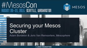 Embedded thumbnail for Securing your Mesos Cluster