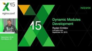 Embedded thumbnail for Dynamic Modules Development: Ruslan Ermilov, NGINX, Inc.