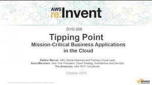 Embedded thumbnail for AWS re:Invent 2015 | (DVO208) Mission-Critical Business Applications in the Cloud