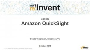 Embedded thumbnail for AWS re:Invent 2015 | (BDT319) New! Amazon QuickSight: Cloud-native Business Intelligence