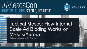 Embedded thumbnail for Tactical Mesos: How Internet-Scale Ad Bidding Works on Mesos / Aurora