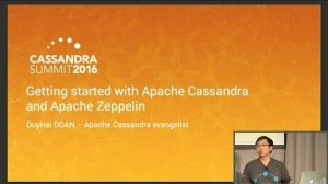 Embedded thumbnail for Getting Started with Apache Cassandra and Apache Zeppelin (DuyHai DOAN, DataStax) | C* Summit 2016