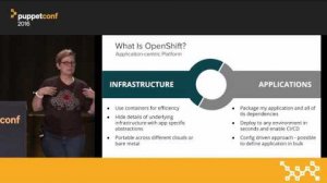 Embedded thumbnail for Using Puppet With Kubernetes and OpenShift – Diane Mueller &amp;amp; Daniel Dreier at PuppetConf 2016