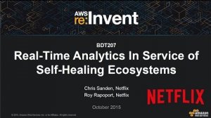 Embedded thumbnail for AWS re:Invent 2015 | (BDT207) Real-Time Analytics In Service of Self-Healing Ecosystems