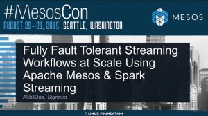 Embedded thumbnail for Fully Fault tolerant Streaming workflows at Scale using Apache Mesos &amp;amp; Spark Streaming