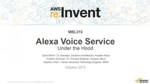 Embedded thumbnail for AWS re:Invent 2015 | (MBL310) Alexa Voice Service Under the Hood