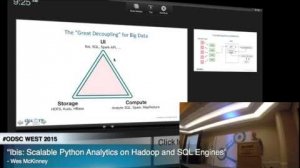 Embedded thumbnail for ODSC WEST 2015 | Ibis: Scalable Python Analytics on Hadoop and SQL Engines