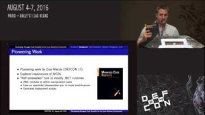 Embedded thumbnail for DEF CON 24 - Benjamin Holland - Developing Managed Code Rootkits for JRE