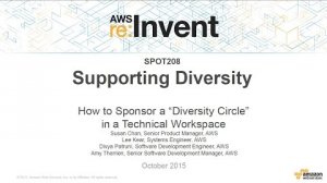 Embedded thumbnail for AWS re:Invent 2015 | (SPOT208) How to Sponsor a Diversity Circle in a Tech Workplace